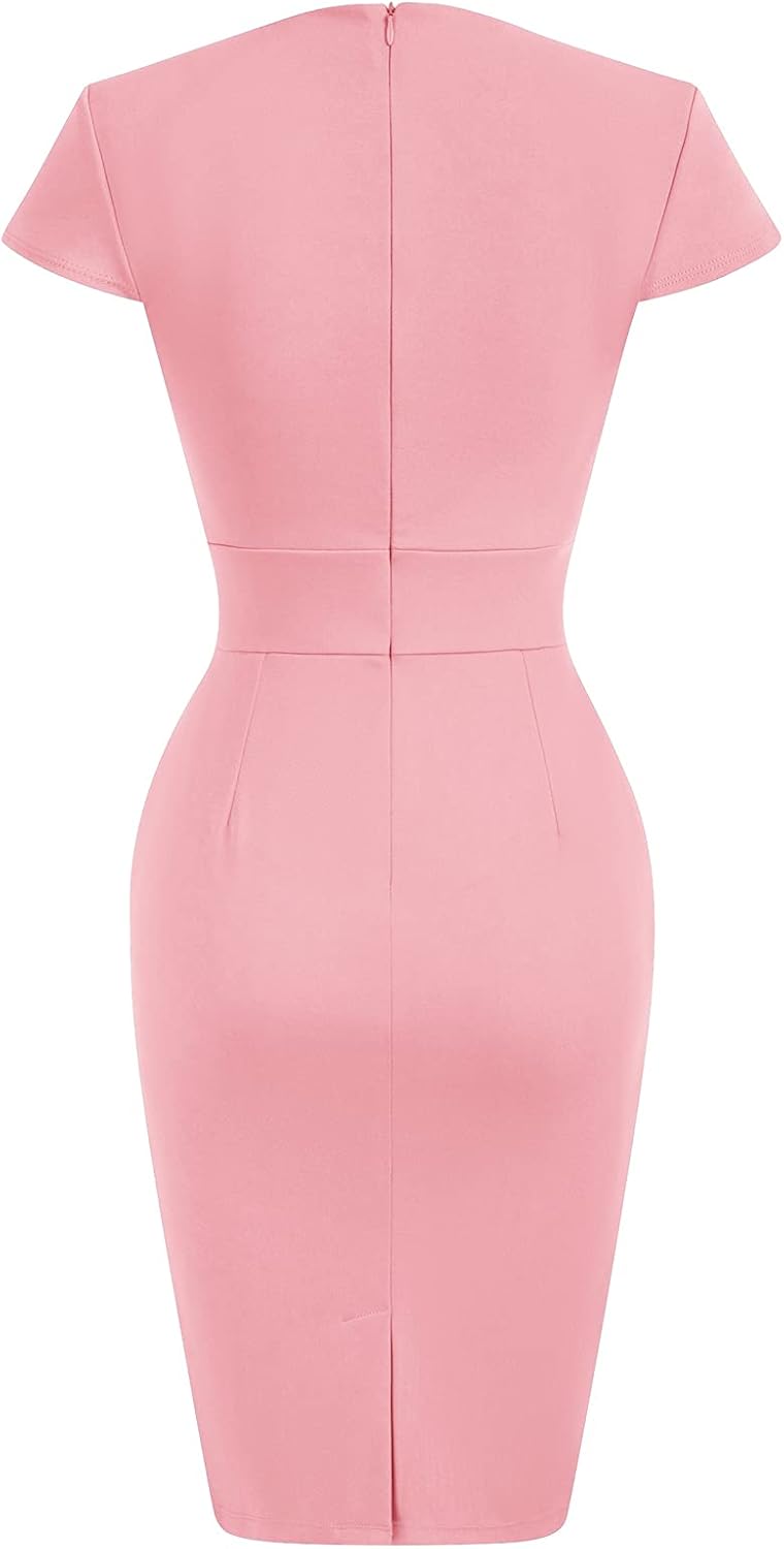 Grace Karin Womens 50s 60s Vintage Pencil Dress Bodycon Cap Sleeve Dress