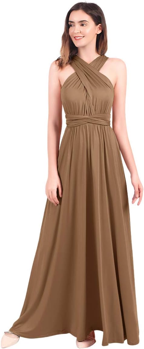 Womens Transformer Evening Dress Maxi Cocktail Wrap Convertible Multi Way Floor Long Formal Gown