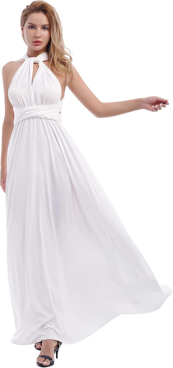 Womens Transformer Evening Dress Maxi Cocktail Wrap Convertible Multi Way Floor Long Formal Gown