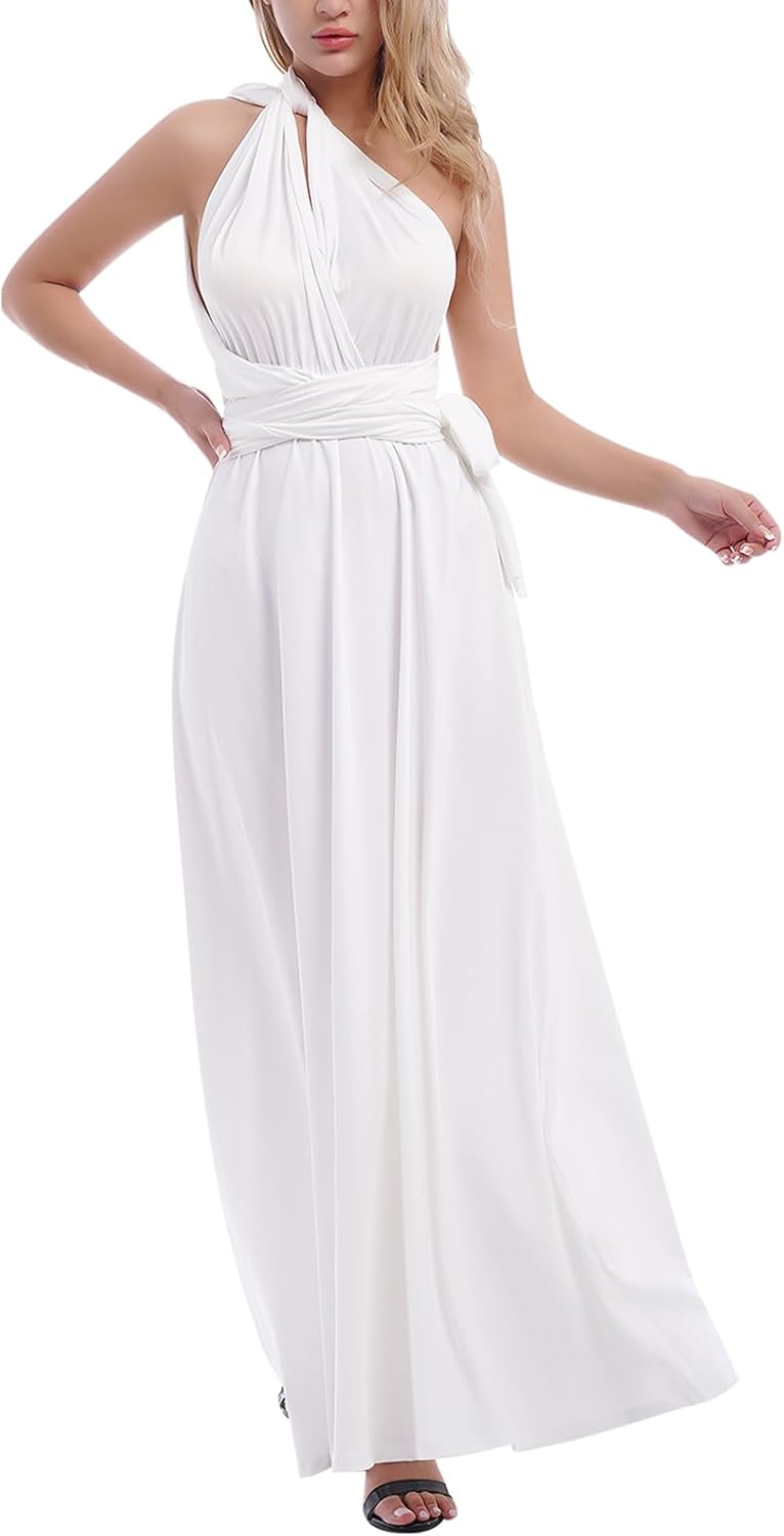 Womens Transformer Evening Dress Maxi Cocktail Wrap Convertible Multi Way Floor Long Formal Gown