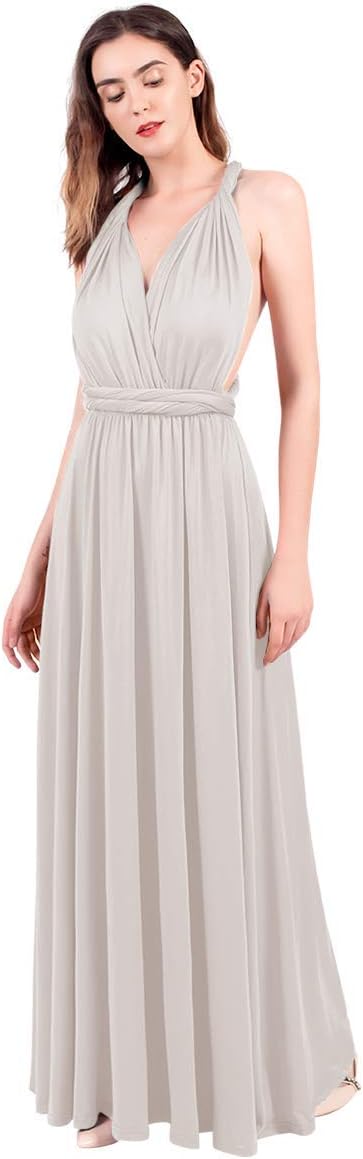 Womens Transformer Evening Dress Maxi Cocktail Wrap Convertible Multi Way Floor Long Formal Gown