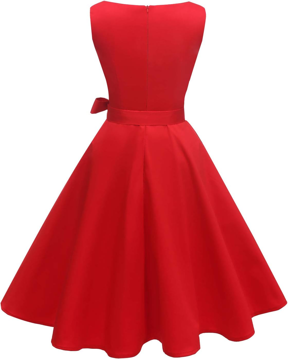 Hanpceirs Women's Boatneck Sleeveless Swing Vintage 1950s Cocktail Dress New