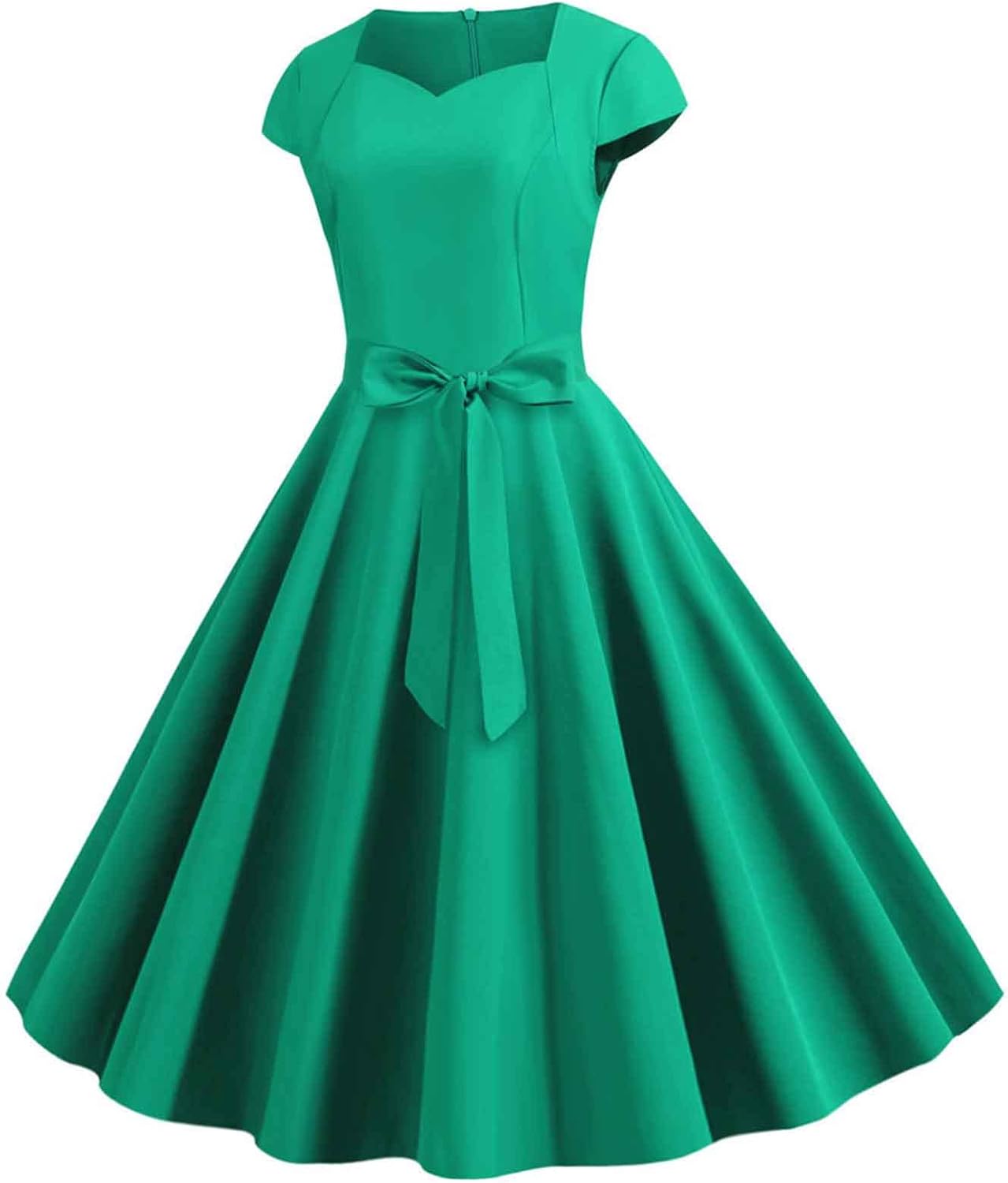 Women Double Breasted Notch Lapel 50s Vintage Short Sleeve Cocktail Swing Dress Polka Dot 1950s Rockabilly Prom Dress