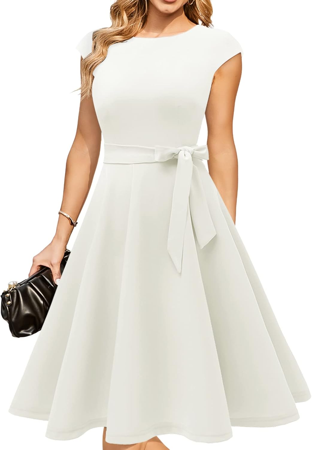 DRESSTELLS Women's Cocktail Dresses, Formal Wedding Guest Church Modest Graduation Party Prom Dress 2025