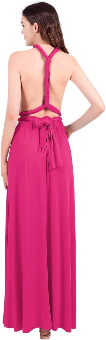 Womens Transformer Evening Dress Maxi Cocktail Wrap Convertible Multi Way Floor Long Formal Gown