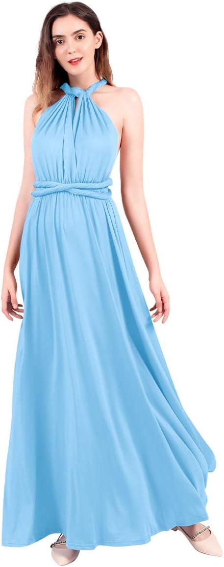 Womens Transformer Evening Dress Maxi Cocktail Wrap Convertible Multi Way Floor Long Formal Gown
