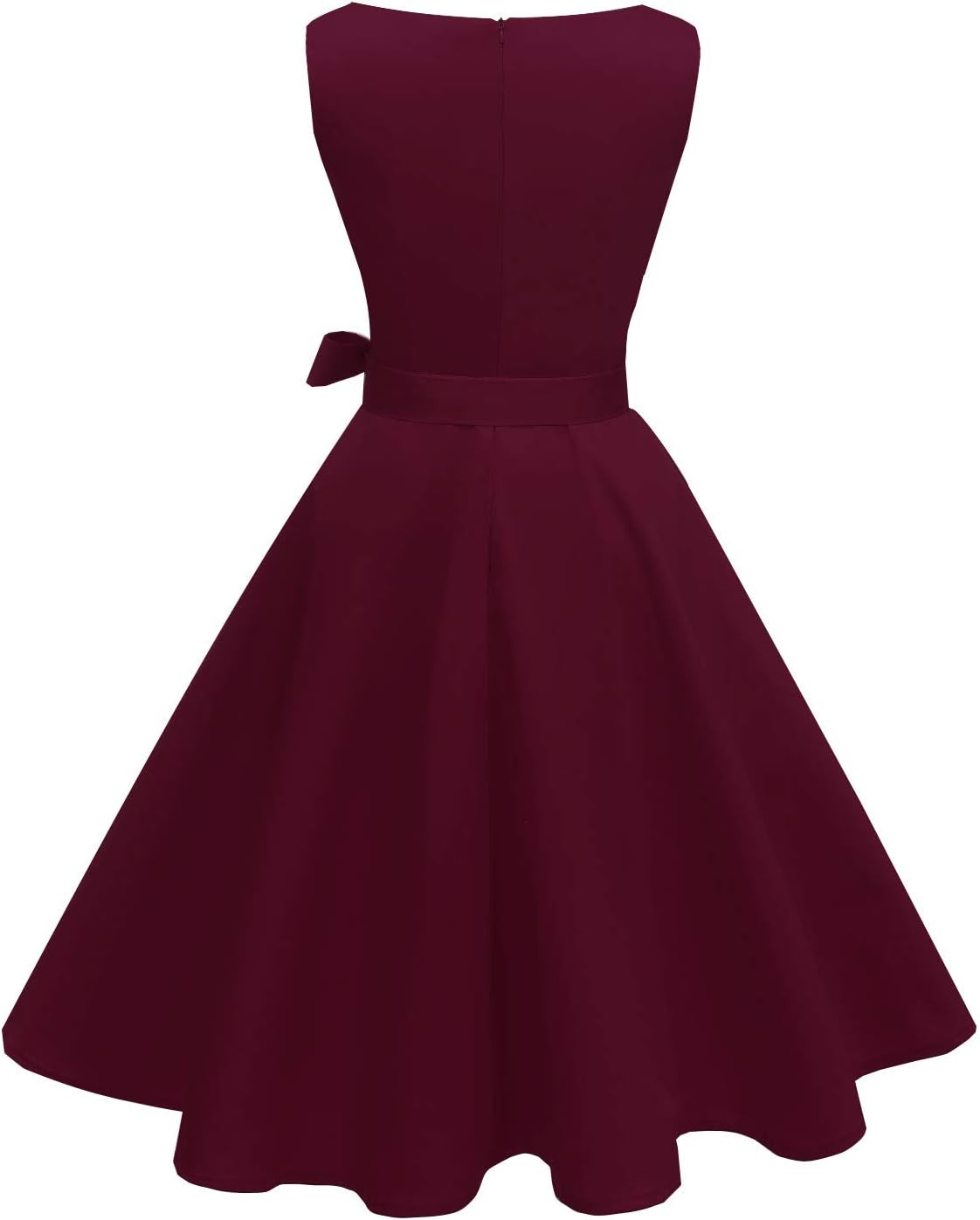 Hanpceirs Women's Boatneck Sleeveless Swing Vintage 1950s Cocktail Dress New