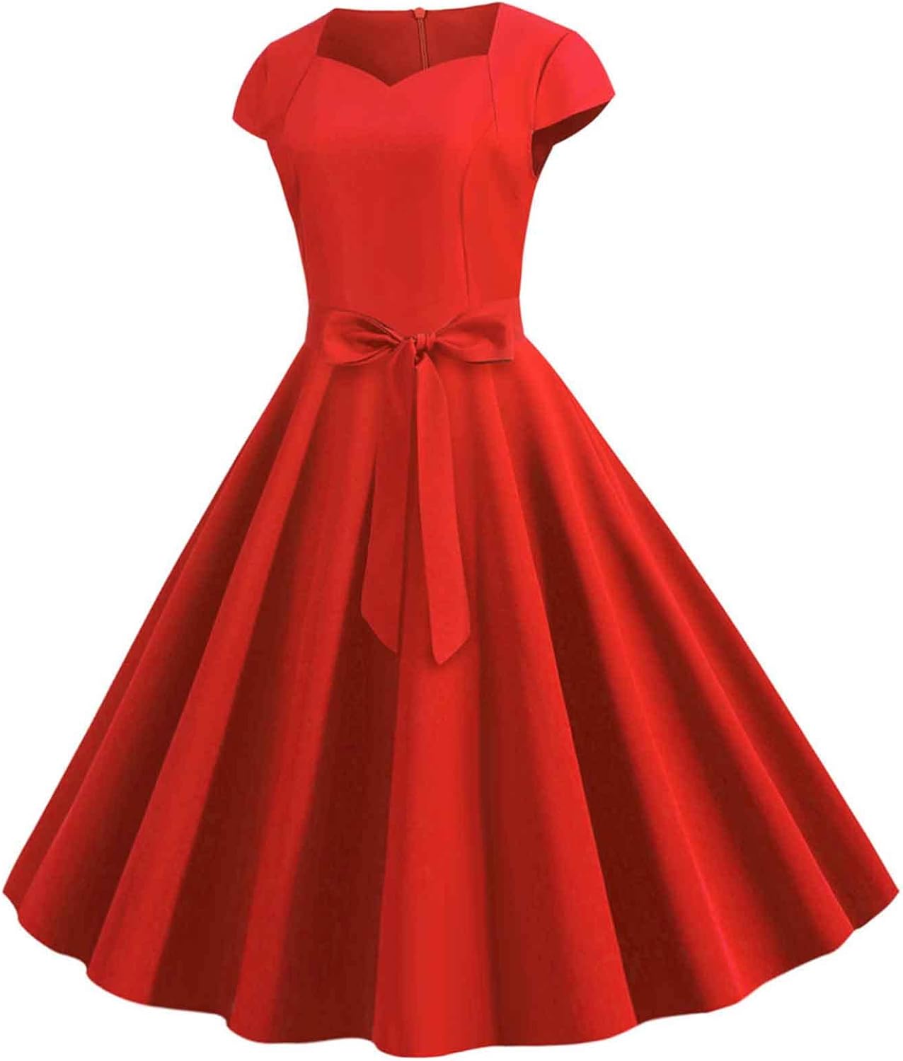 Women Double Breasted Notch Lapel 50s Vintage Short Sleeve Cocktail Swing Dress Polka Dot 1950s Rockabilly Prom Dress