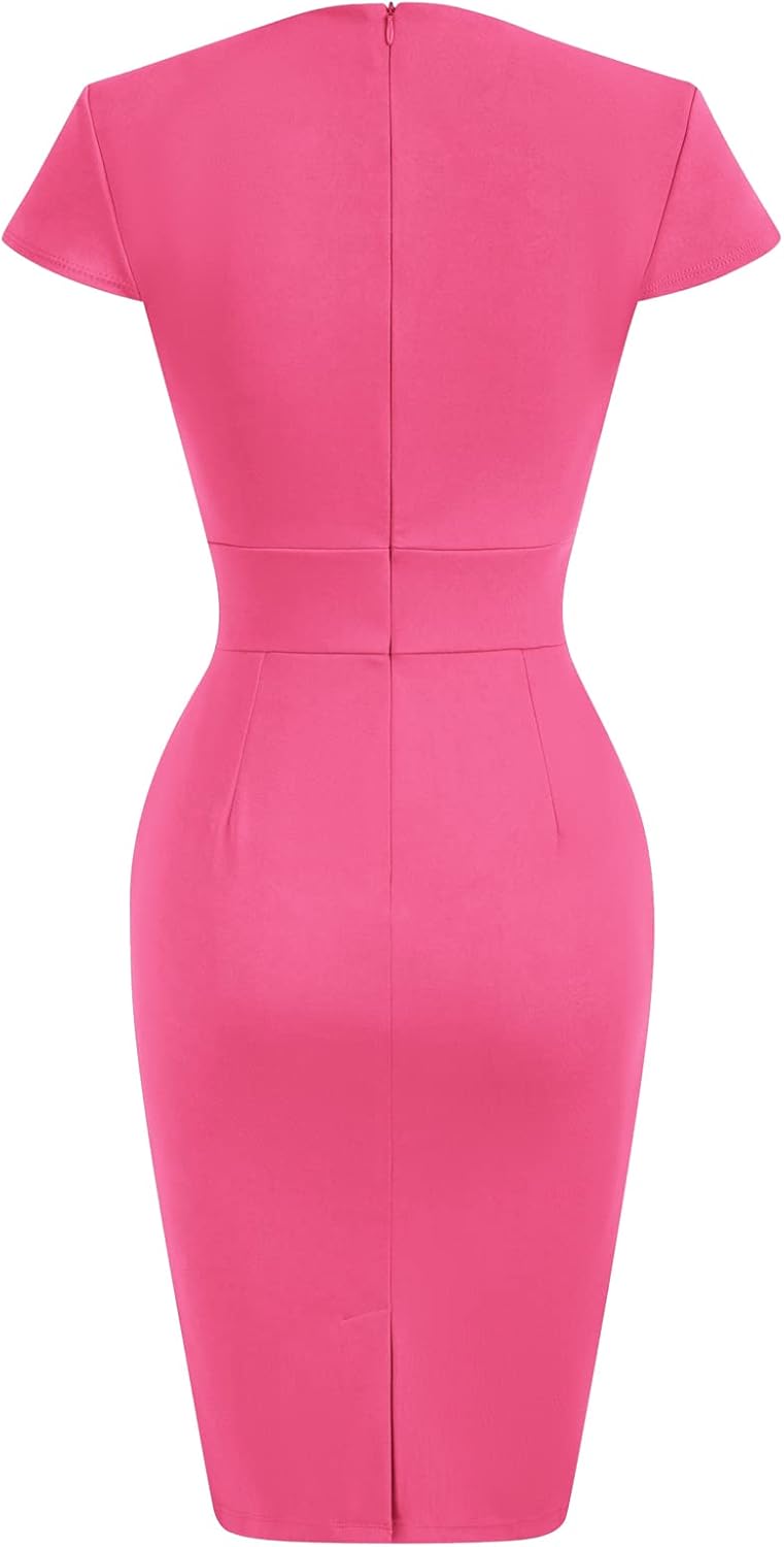 Grace Karin Womens 50s 60s Vintage Pencil Dress Bodycon Cap Sleeve Dress
