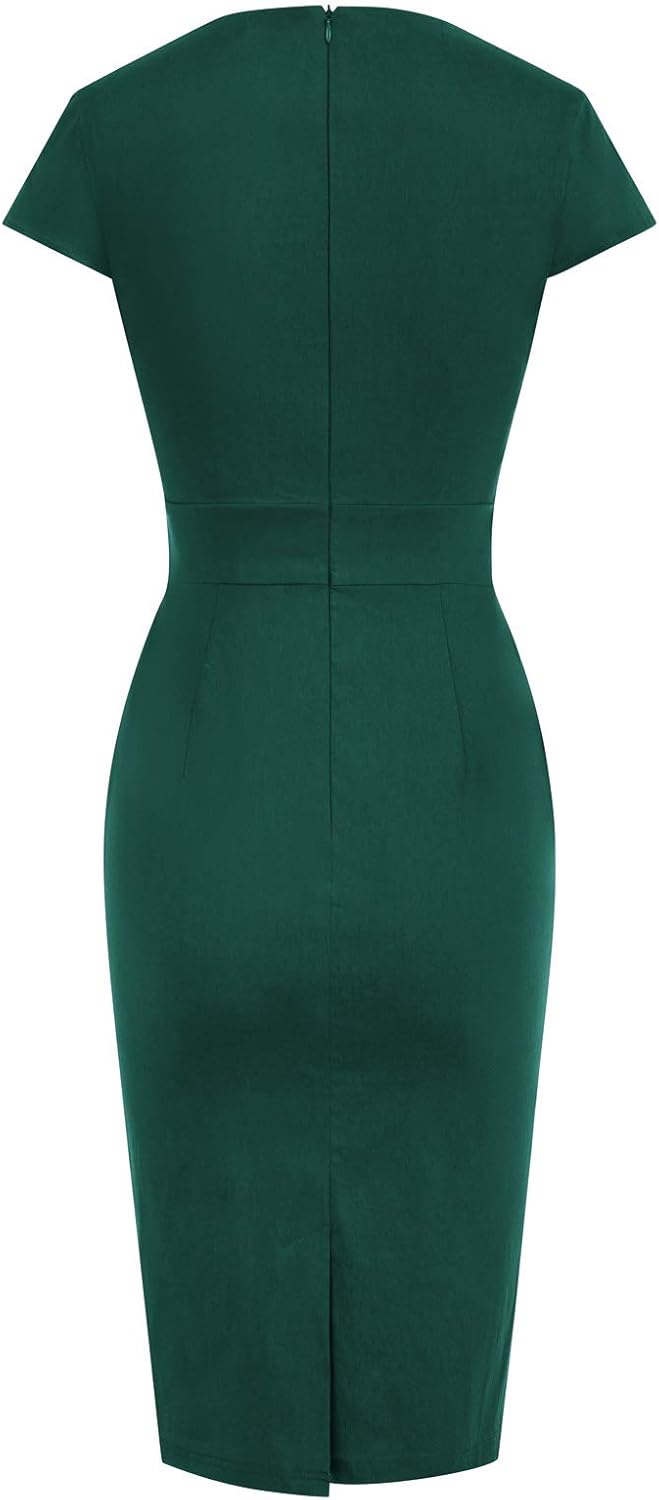 Grace Karin Womens 50s 60s Vintage Pencil Dress Bodycon Cap Sleeve Dress