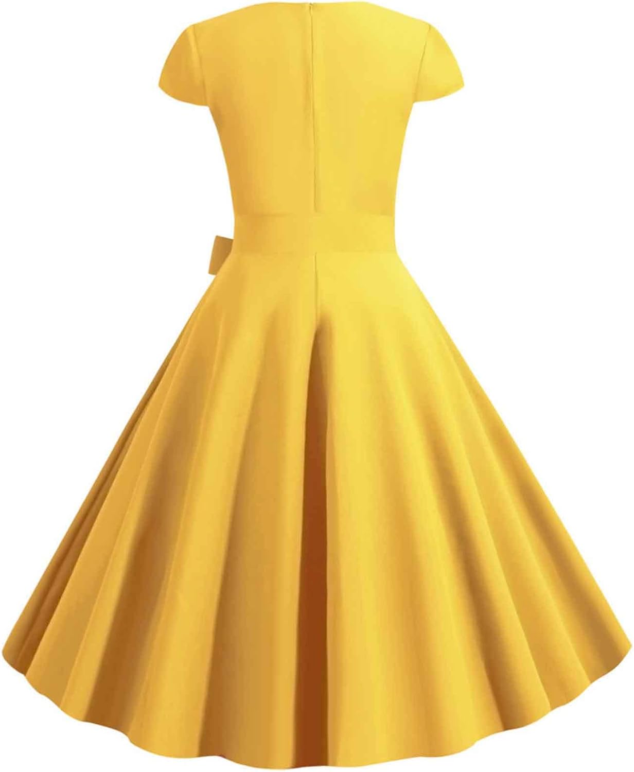 Women Double Breasted Notch Lapel 50s Vintage Short Sleeve Cocktail Swing Dress Polka Dot 1950s Rockabilly Prom Dress