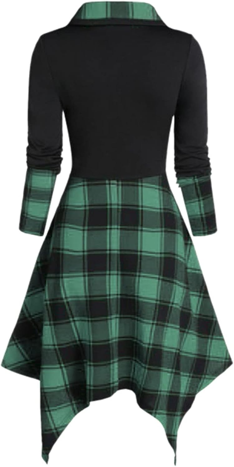 Lost Ink Dresses Women Fashion Solid O-Neck Half Sleeve Dress Stripe Splice Zipper Mini Dress