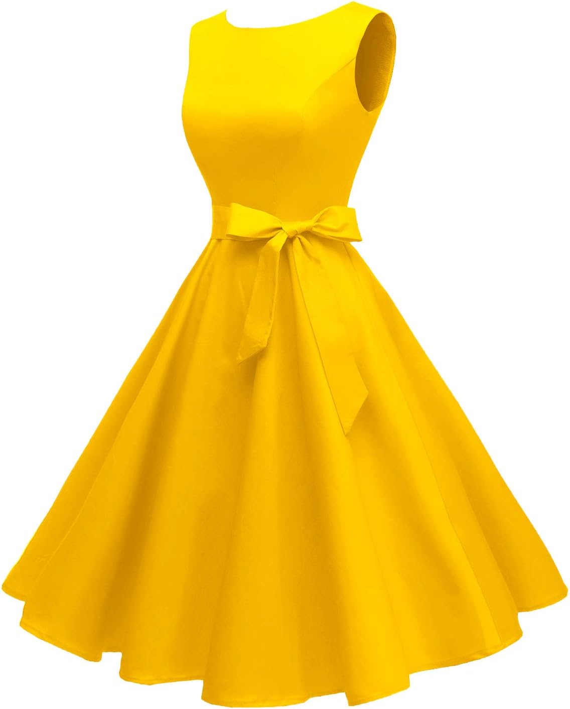 Hanpceirs Women's Boatneck Sleeveless Swing Vintage 1950s Cocktail Dress New