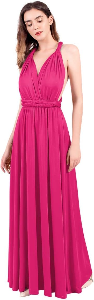 Womens Transformer Evening Dress Maxi Cocktail Wrap Convertible Multi Way Floor Long Formal Gown