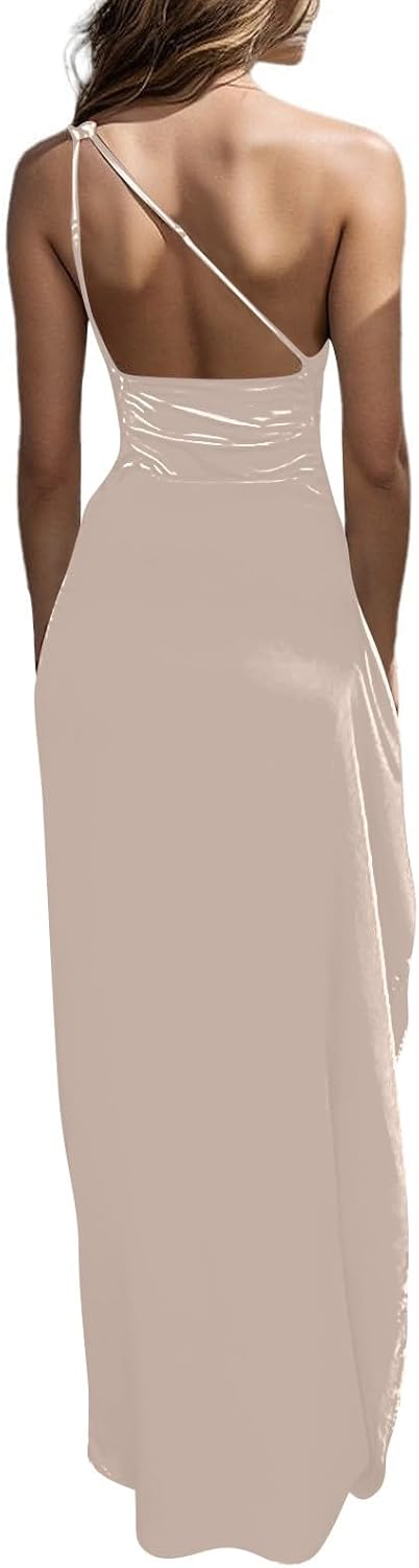 OIOLOYJM Prom Dresses 2025 Wedding Guest Dresses for Women Sexy Cocktail Formal Party One Shoulder Dresses for Women 2025