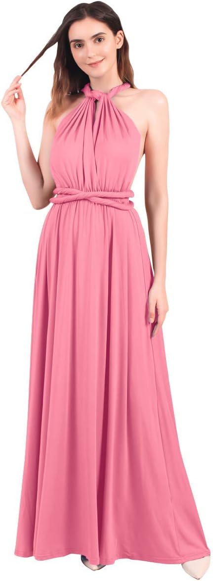 Womens Transformer Evening Dress Maxi Cocktail Wrap Convertible Multi Way Floor Long Formal Gown