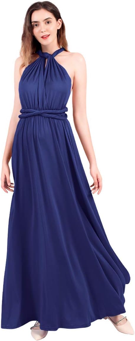 Womens Transformer Evening Dress Maxi Cocktail Wrap Convertible Multi Way Floor Long Formal Gown