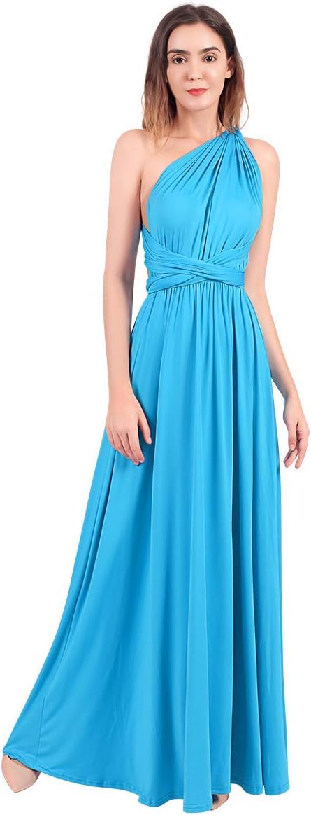 Womens Transformer Evening Dress Maxi Cocktail Wrap Convertible Multi Way Floor Long Formal Gown