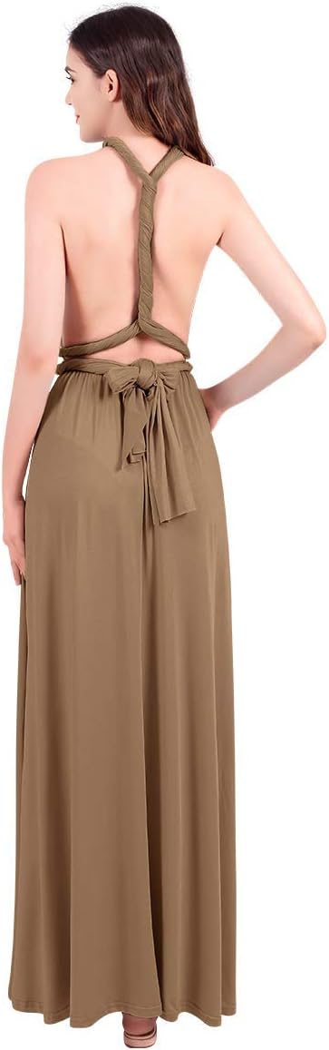 Womens Transformer Evening Dress Maxi Cocktail Wrap Convertible Multi Way Floor Long Formal Gown