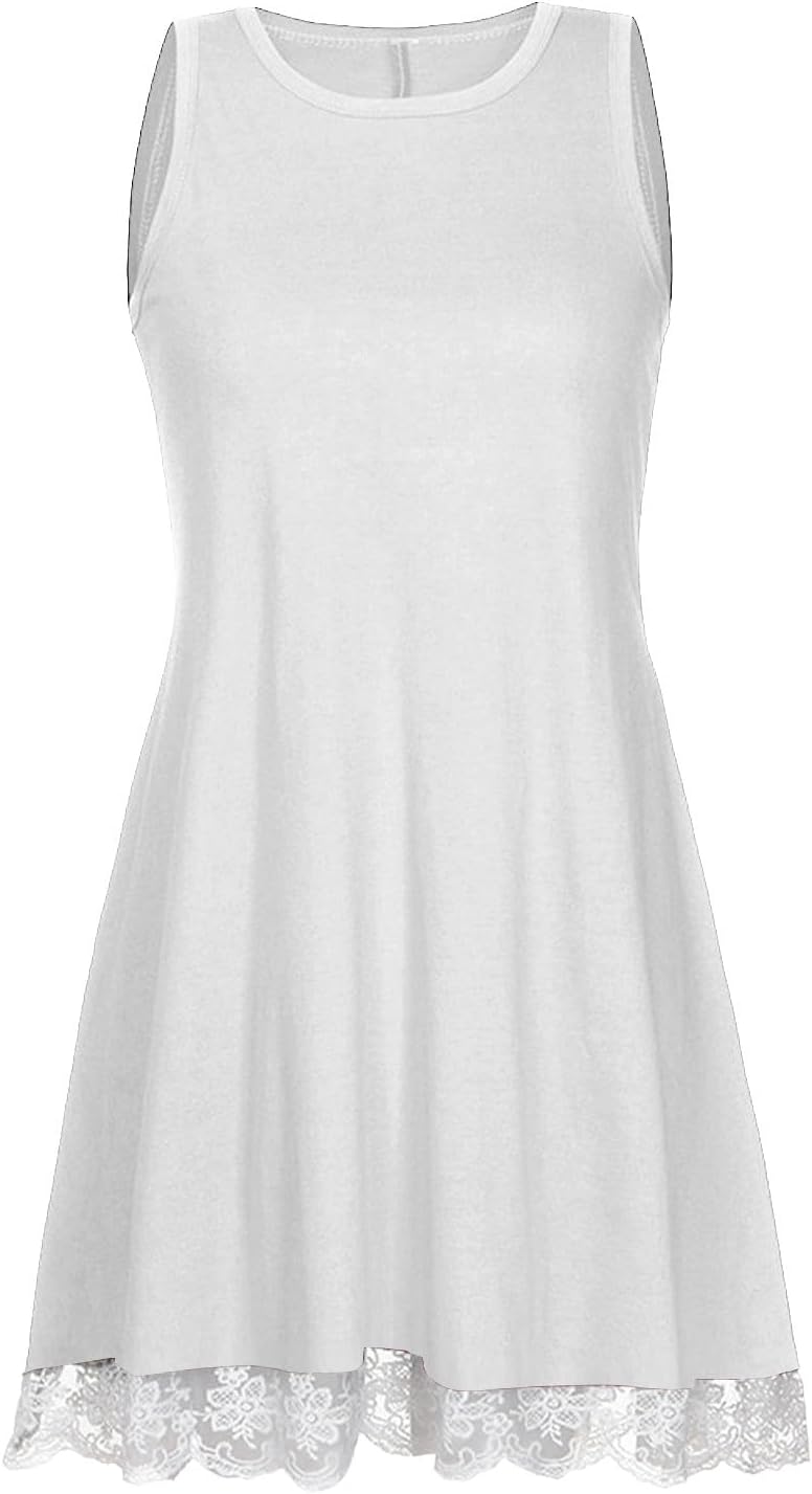 Womens 2025 Boho Beach Dresses Flowy Sleeveless Midi Wedding Dress Cute Crew Neck Summer Tank Sundress with Pockets