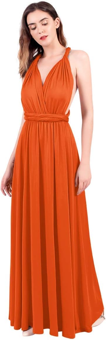 Womens Transformer Evening Dress Maxi Cocktail Wrap Convertible Multi Way Floor Long Formal Gown