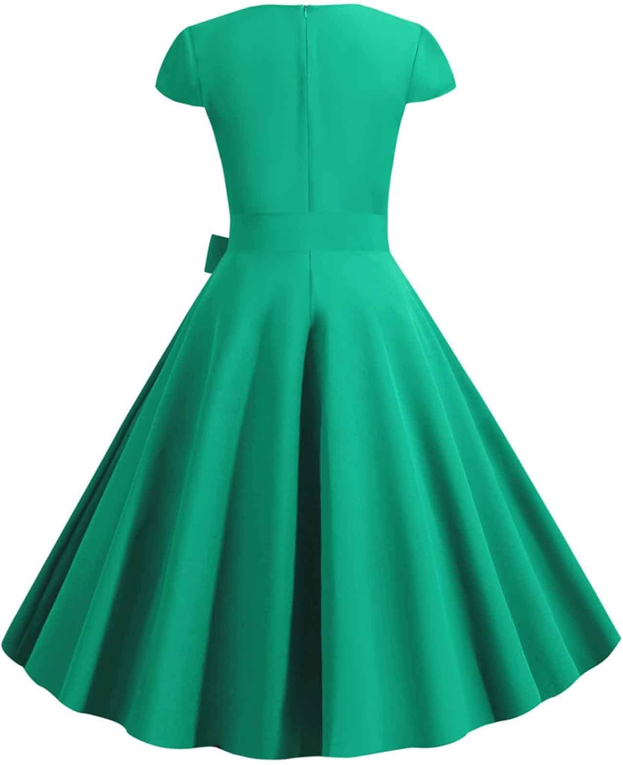 Women Double Breasted Notch Lapel 50s Vintage Short Sleeve Cocktail Swing Dress Polka Dot 1950s Rockabilly Prom Dress
