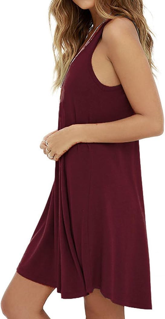 MOLERANI Women's Casual Swing Simple T-Shirt Loose Dress