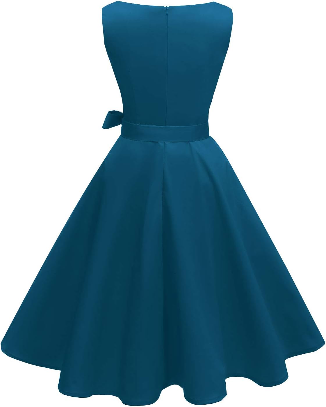 Hanpceirs Women's Boatneck Sleeveless Swing Vintage 1950s Cocktail Dress New