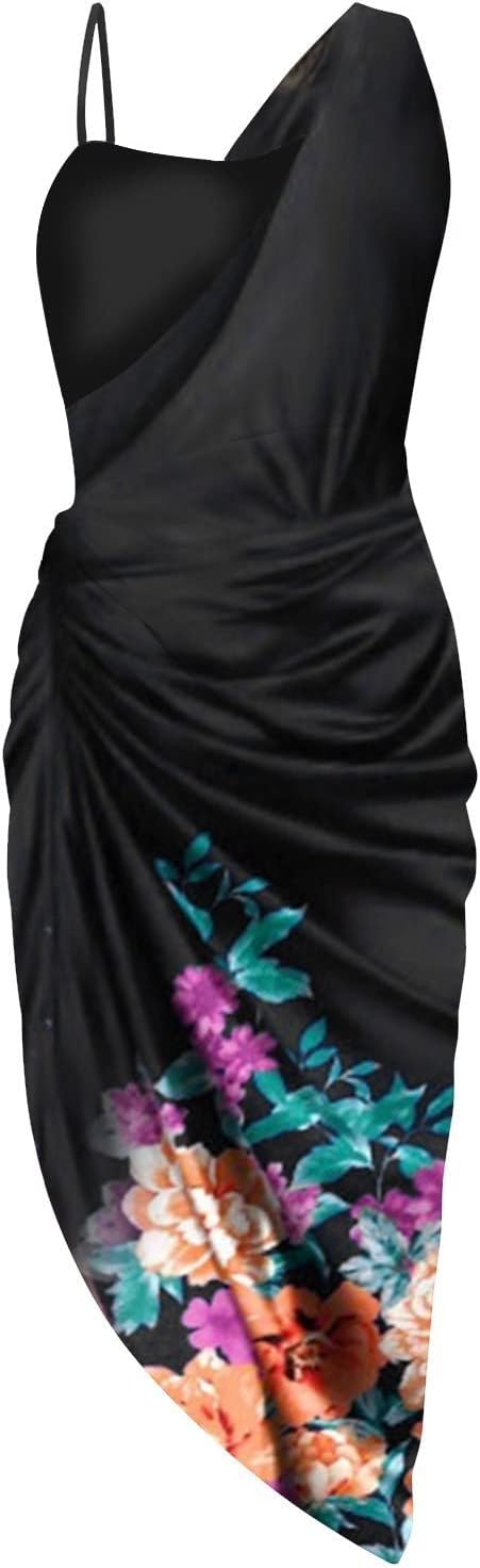 OIOLOYJM Prom Dresses 2025 Wedding Guest Dresses for Women Sexy Cocktail Formal Party One Shoulder Dresses for Women 2025