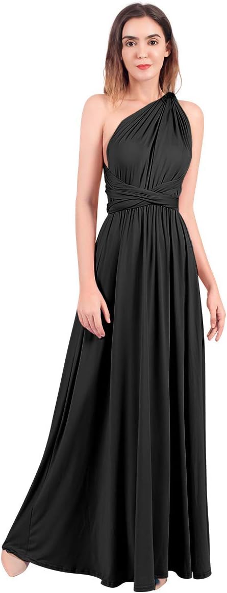 Womens Transformer Evening Dress Maxi Cocktail Wrap Convertible Multi Way Floor Long Formal Gown