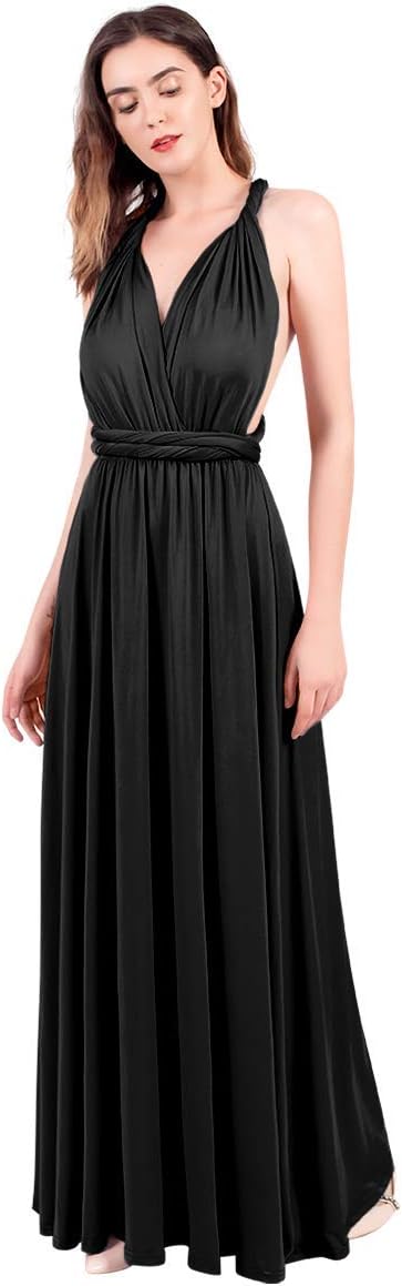 Womens Transformer Evening Dress Maxi Cocktail Wrap Convertible Multi Way Floor Long Formal Gown