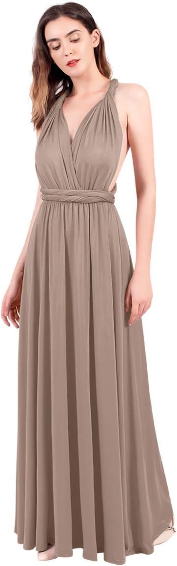 Womens Transformer Evening Dress Maxi Cocktail Wrap Convertible Multi Way Floor Long Formal Gown
