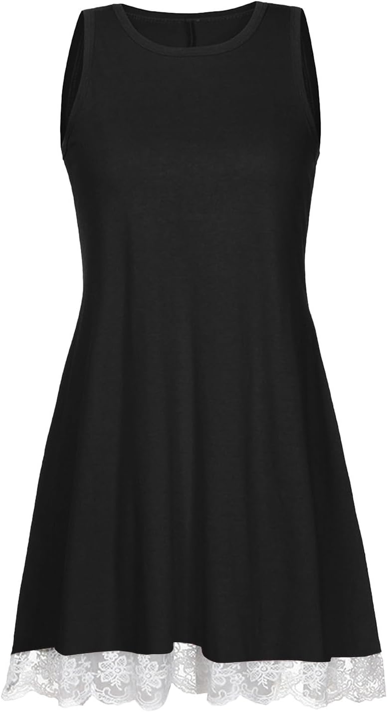 Womens 2025 Boho Beach Dresses Flowy Sleeveless Midi Wedding Dress Cute Crew Neck Summer Tank Sundress with Pockets