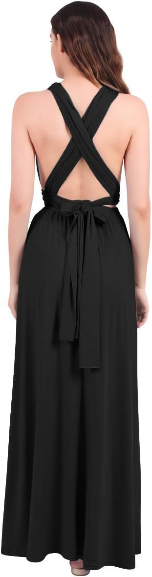 Womens Transformer Evening Dress Maxi Cocktail Wrap Convertible Multi Way Floor Long Formal Gown