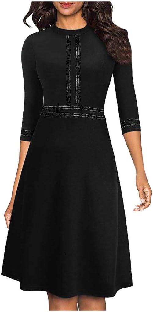Lost Ink Dresses Women Fashion Solid O-Neck Half Sleeve Dress Stripe Splice Zipper Mini Dress