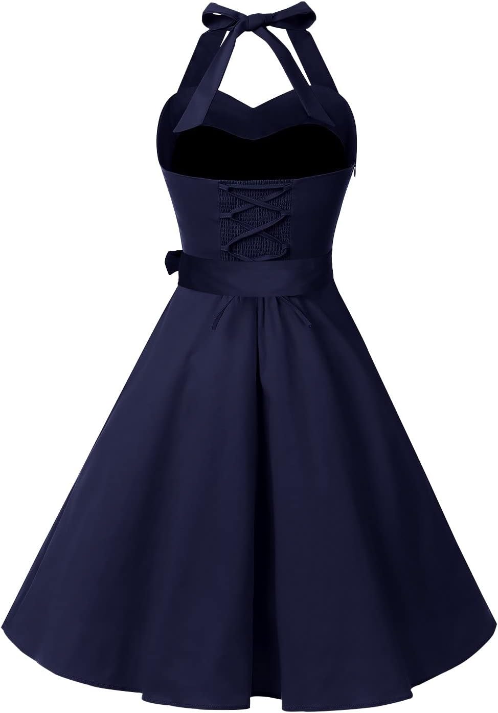 Topdress Women'sVintage Polka Audrey Dress 1950s Halter Retro Cocktail Dress
