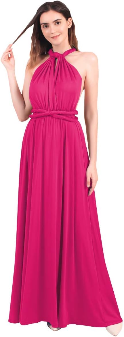 Womens Transformer Evening Dress Maxi Cocktail Wrap Convertible Multi Way Floor Long Formal Gown