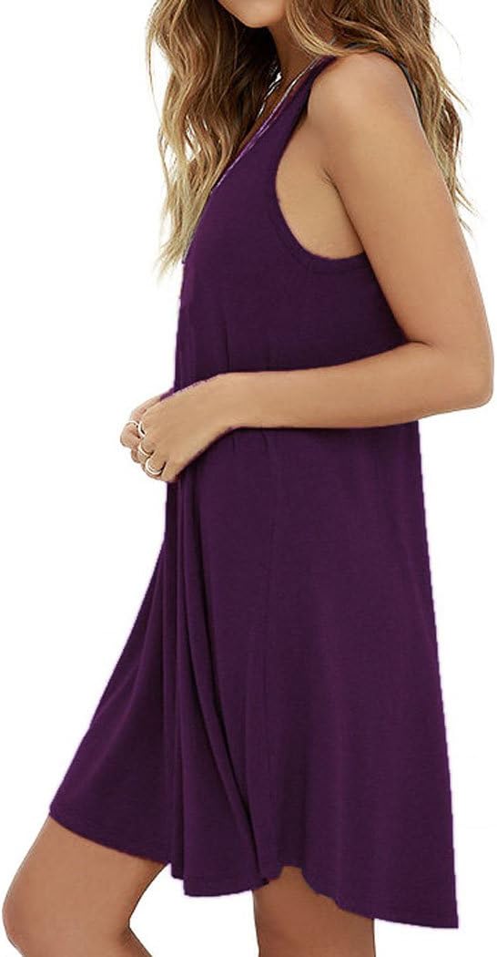 MOLERANI Women's Casual Swing Simple T-Shirt Loose Dress