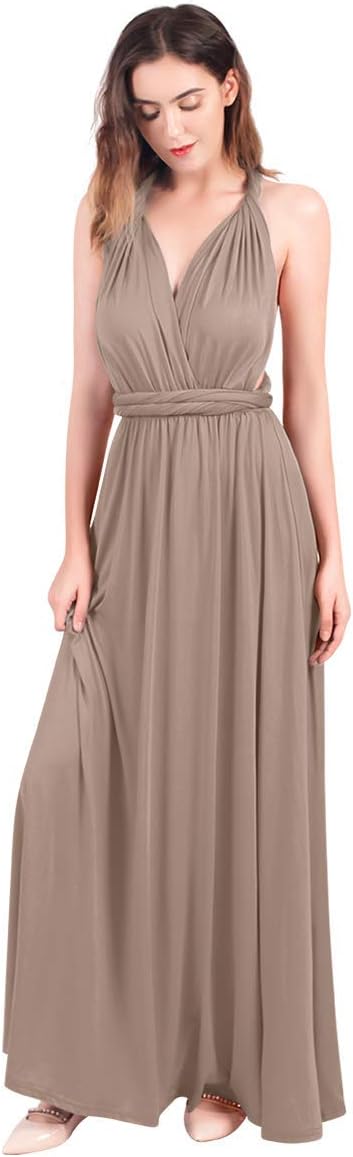 Womens Transformer Evening Dress Maxi Cocktail Wrap Convertible Multi Way Floor Long Formal Gown