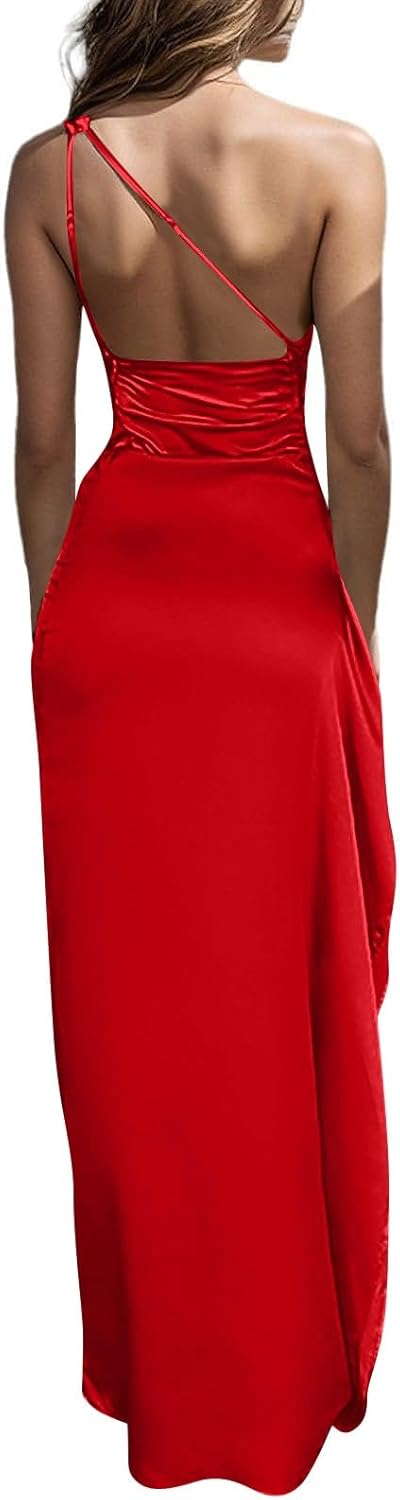 OIOLOYJM Prom Dresses 2025 Wedding Guest Dresses for Women Sexy Cocktail Formal Party One Shoulder Dresses for Women 2025