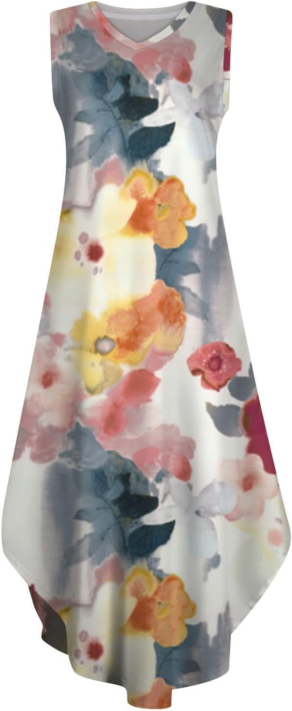 Elegant Sleeveless Maxi Dress for Women 2025 Dresses for Women, Resort Wear, and Hawaiian Sun Dress