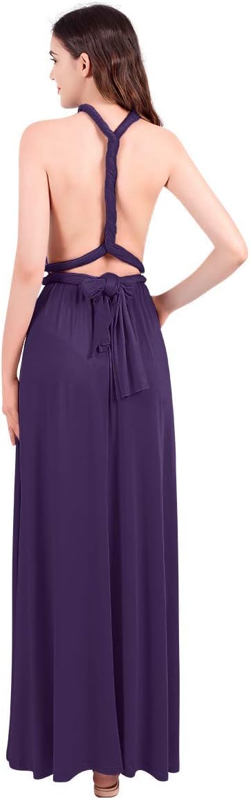 Womens Transformer Evening Dress Maxi Cocktail Wrap Convertible Multi Way Floor Long Formal Gown