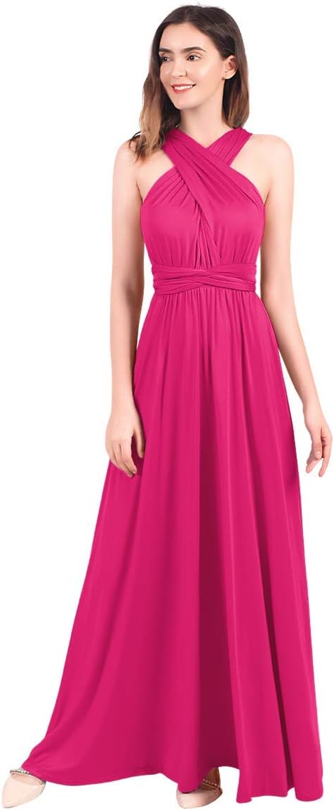 Womens Transformer Evening Dress Maxi Cocktail Wrap Convertible Multi Way Floor Long Formal Gown