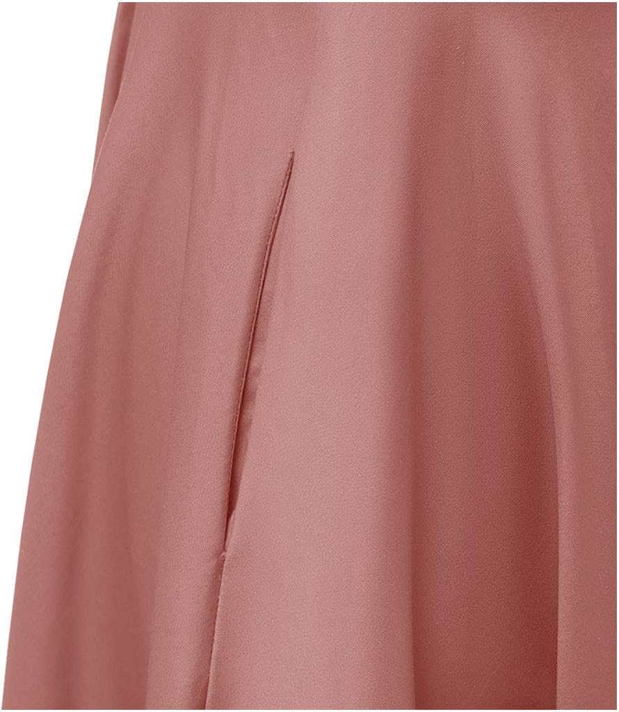 PUKAVT Women's 1950 Boatneck Cap Sleeve Vintage Swing Cocktail Party Dress with Pockets