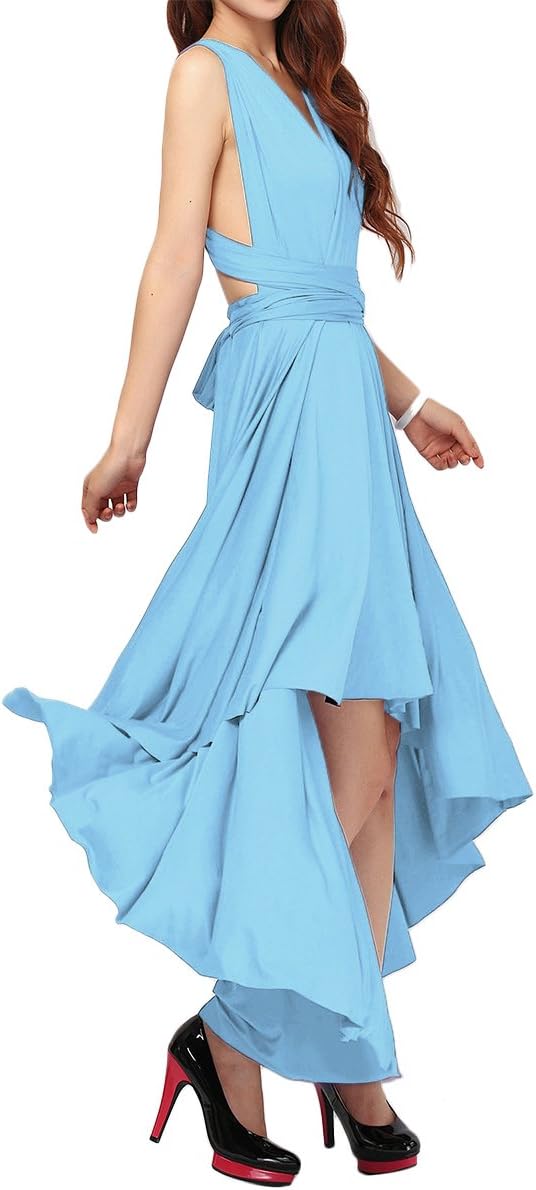 Womens Transformer Evening Dress Maxi Cocktail Wrap Convertible Multi Way Floor Long Formal Gown