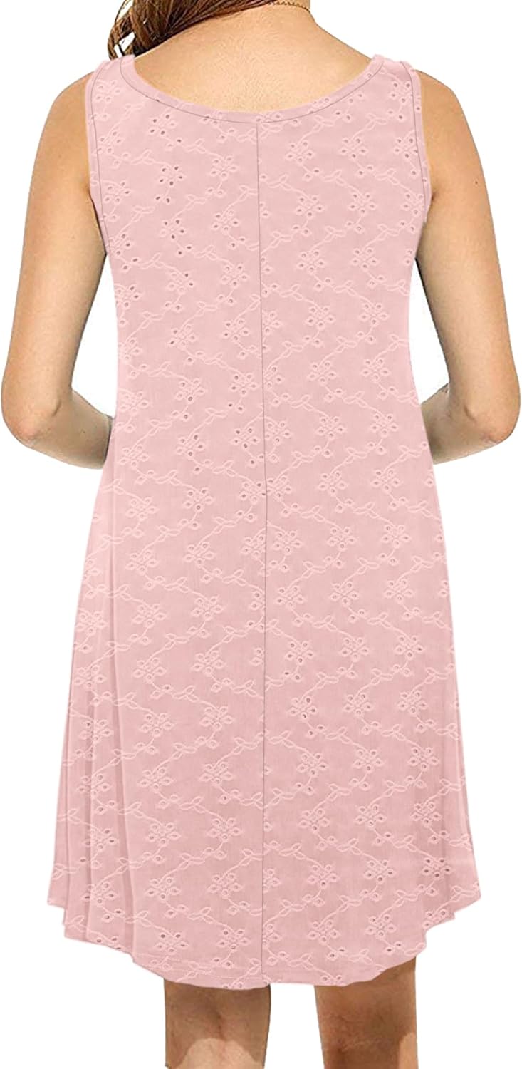 MOLERANI Women's Casual Swing Simple T-Shirt Loose Dress