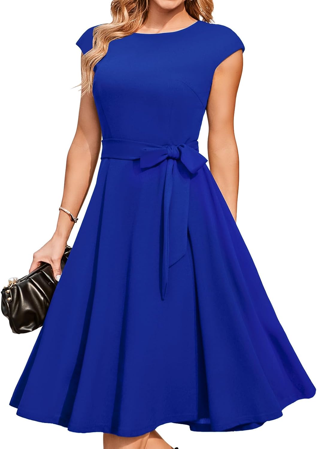 DRESSTELLS Women's Cocktail Dresses, Formal Wedding Guest Church Modest Graduation Party Prom Dress 2025