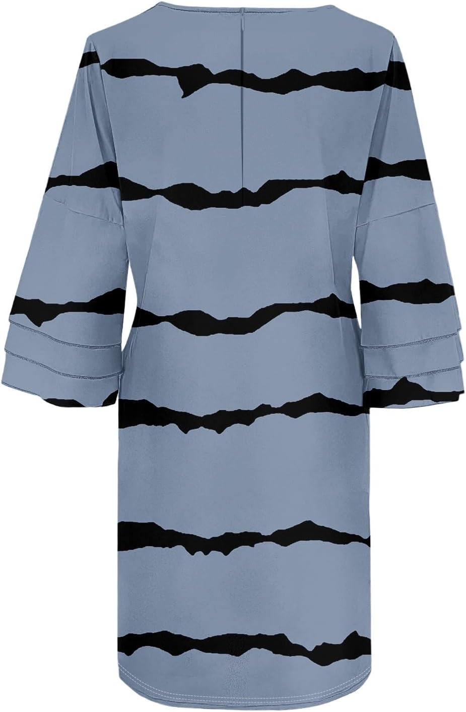 Beach Dresses for Women,2025 Summer Trendy Floral Print Boho Dress,Casual Loose V Neck Bell 3/4 Sleeve Mini Dress
