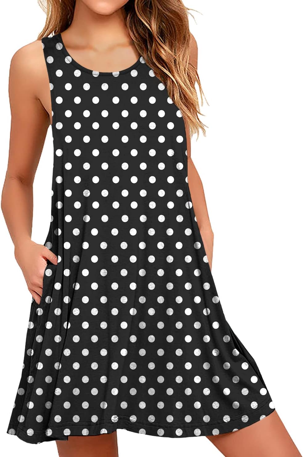 WEACZZY Women Summer Casual Swing T Shirt Dresses Beach Cover up Loose Dress