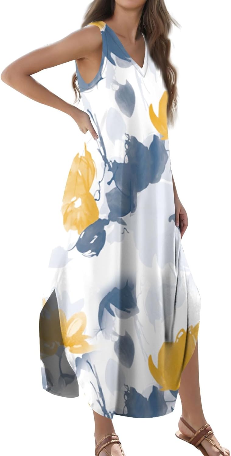 Elegant Sleeveless Maxi Dress for Women 2025 Dresses for Women, Resort Wear, and Hawaiian Sun Dress